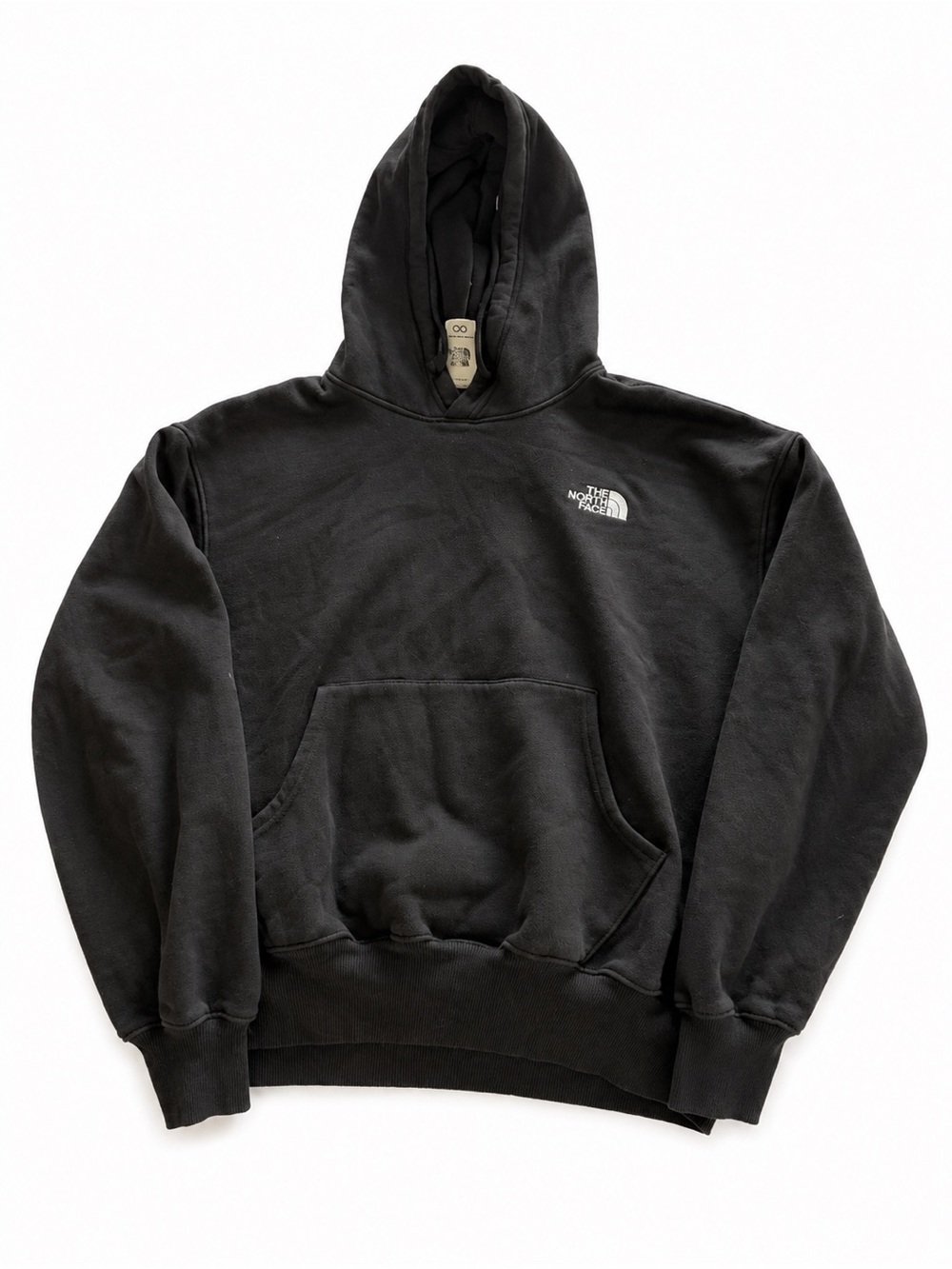 The North Face Black Pullover Hoodie with White Logo
